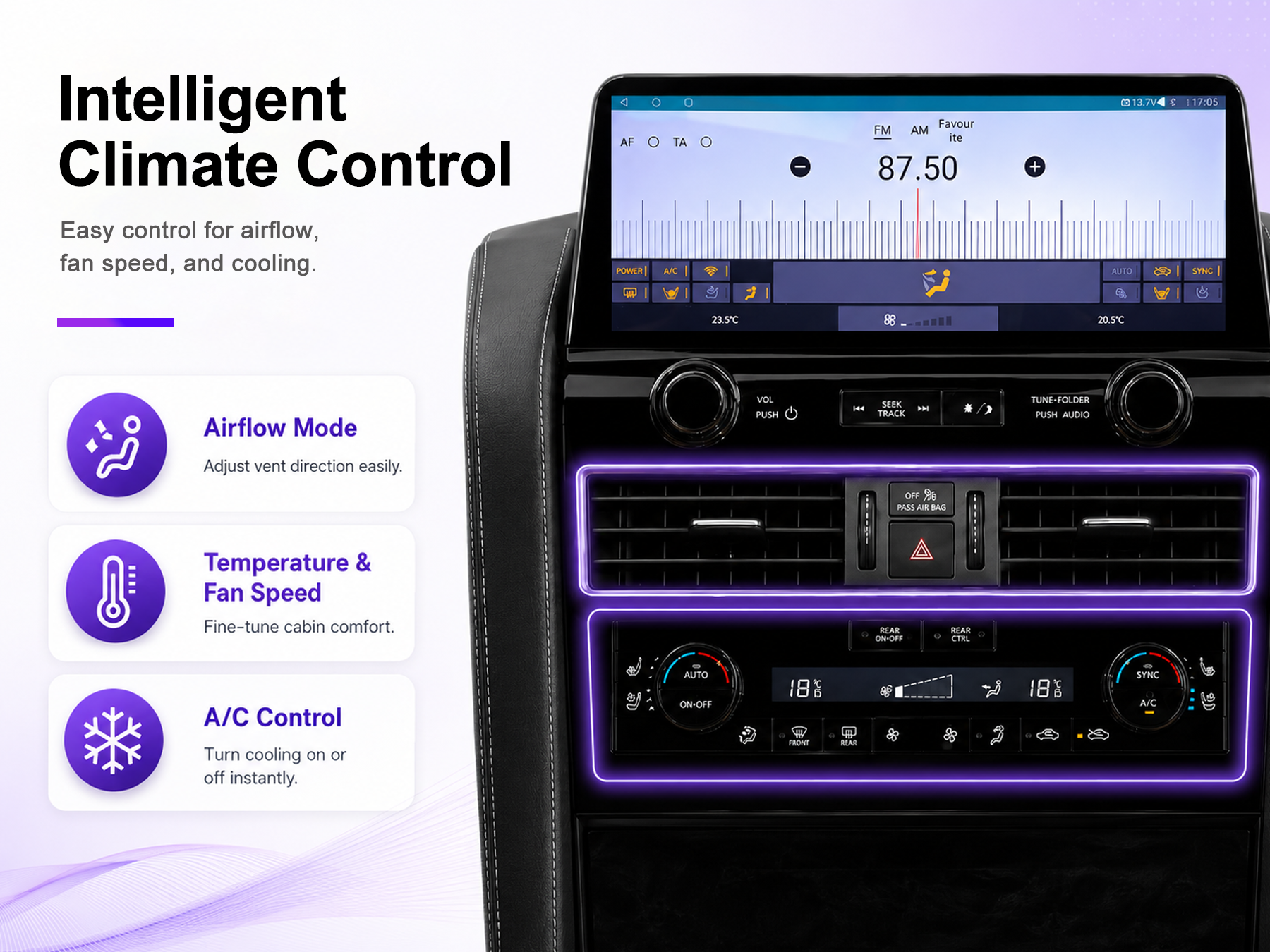 12.3" OEM 2022-Style Android 14 Car Stereo for Infiniti QX80 / Nissan Armada 2010-2021, Wireless CarPlay Android Auto, Qualcomm 8-Core, 8GB+128GB, 4G LTE GPS, DSP DTS, RCA HDMI, Plug & Play