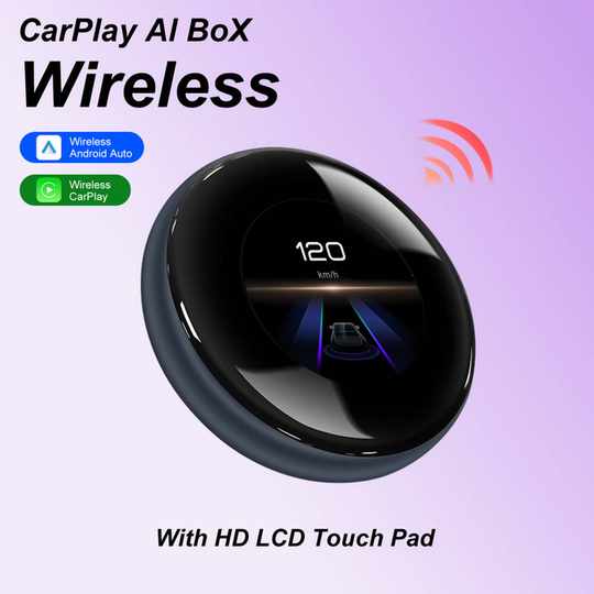 Kspiv 3.2 inch Touch Screen CarPlay Ai Box with Android 13 Qualcomm 6125, Wireless CarPlay Android Auto Adapter with YouTube Disney+ Apps, Support Video Output 4G SIM & Dual WiFi OTA Update,Plug&Play