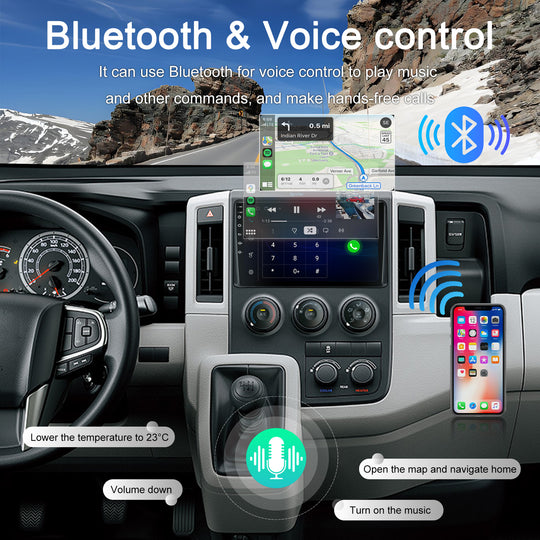 9 inch 2Din Android 13 Autoradio GPS for Toyota Hiace H300 6 GranAce 2019-2022 Car Radio Multimedia Video Player Navi Stereo