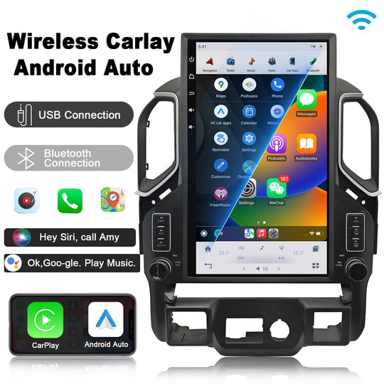 17" Android 13 Qualcomm Octa Core Tesla Screen Car Radio For  GMC Sierra Chevrolet Silverado 2019-2023 GPS Stereo Head Unit