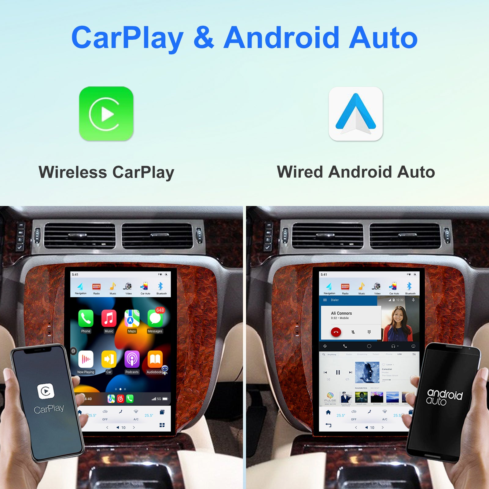 KSPIV |GMC Yukon |Chevrolet Tahoe |2007-2015 | Tesla Screen | Car Radio | Manual A/C
