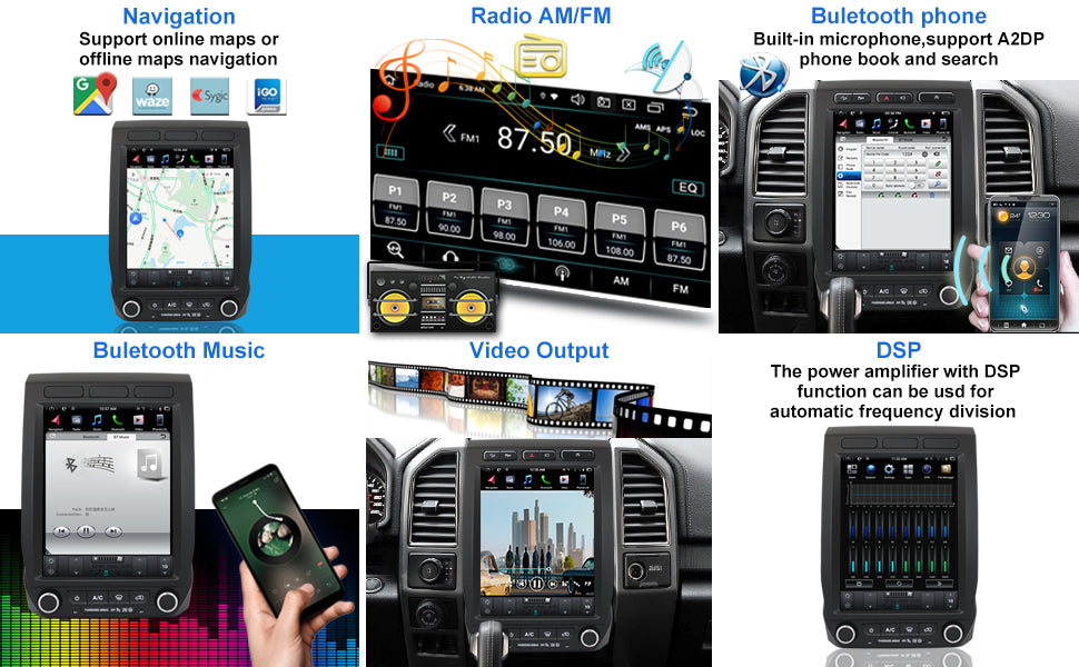 KSPIV | Ford F150/ Raptor 2015| Android 13 | Tesla Screen | 12.1 inch Car Stereo|  tesla style