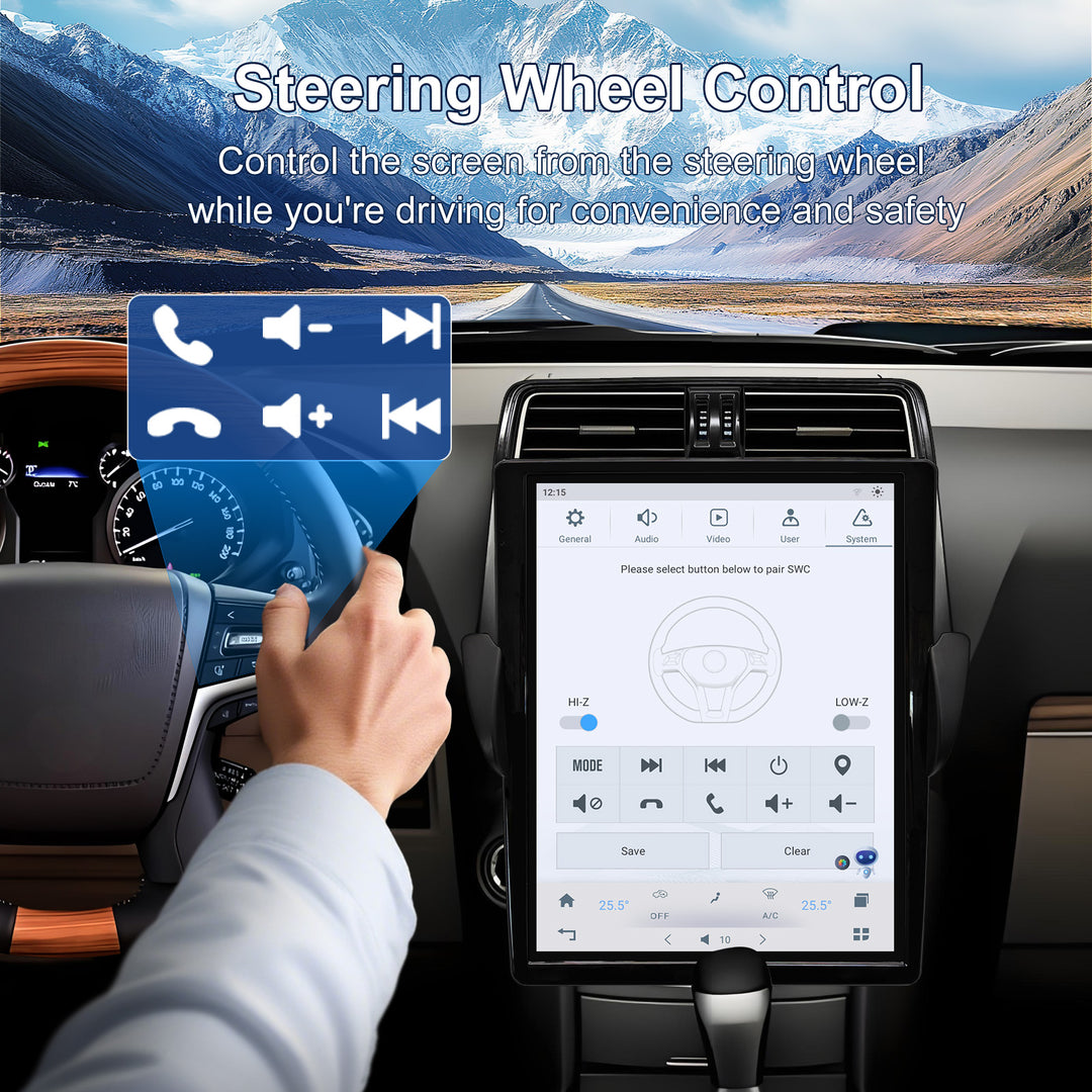 17 inch Car Stereo Radio for TOYOTA PRADO 2018-  Navigation Vertical Screen