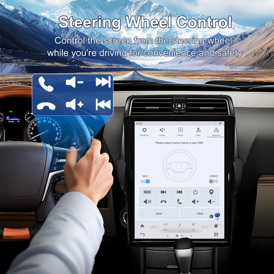 17 inch Car Stereo Radio for TOYOTA PRADO 2018-  Navigation Vertical Screen