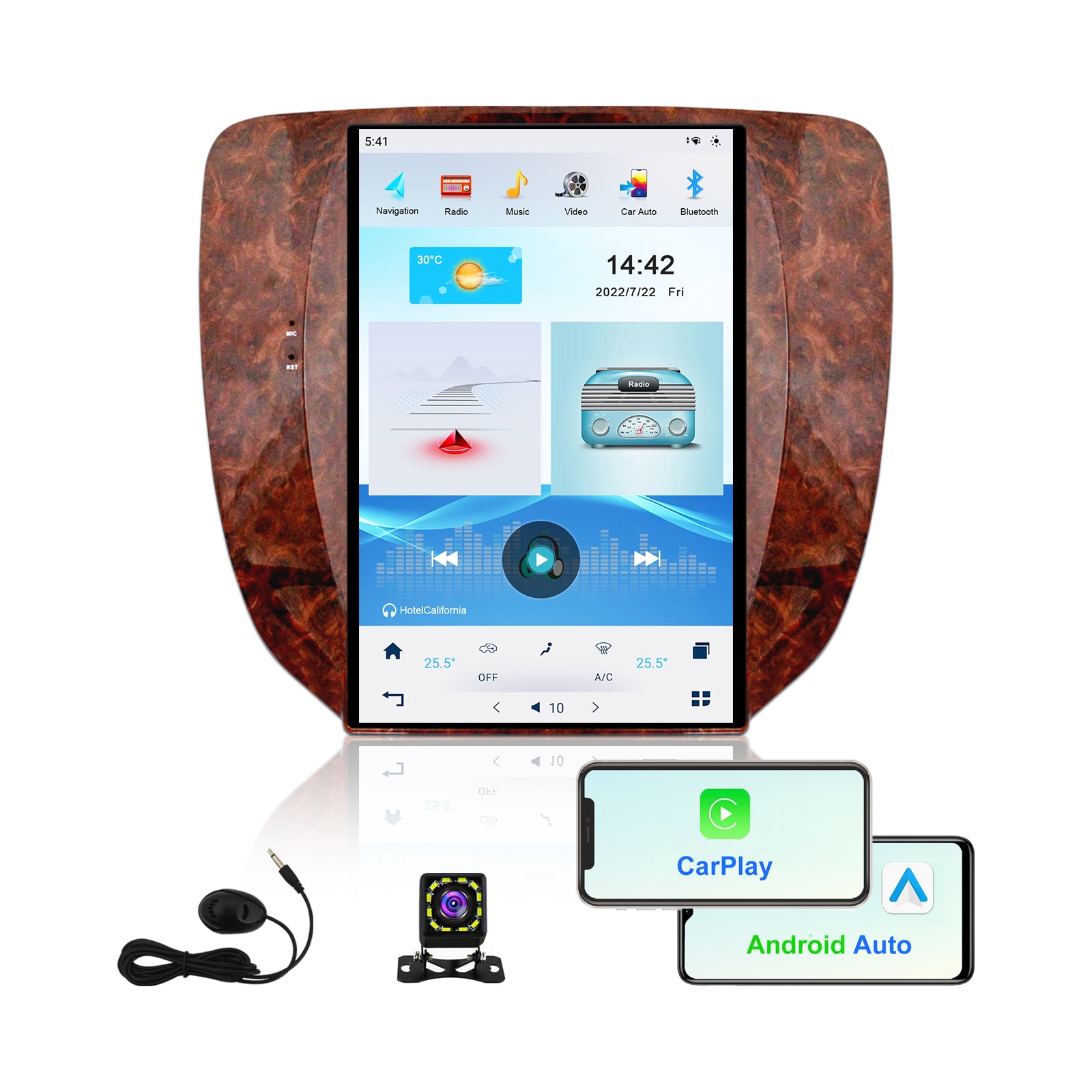 KSPIV | GMC Yukon/Chevrolet | Tahoe Silverado | 2007-2012 | Tesla Vertical Screen | Car Radio