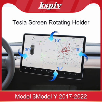 KSPIV Screen Swivel Tilt Mount for Tesla Model 3 Model Y Four Direction Screen Rotating Holder Bracket tesla accessories