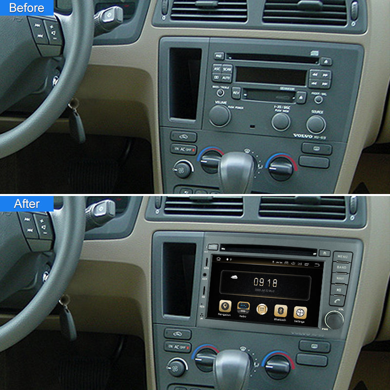 KSPIV Android Car Radio Video Player For Volvo V70/S60 2001 - 2004 Navigation Carplay Auto 2 din Headunit