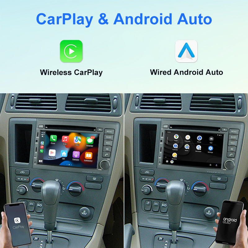 KSPIV Android Car Radio Video Player For Volvo V70/S60 2001 - 2004 Navigation Carplay Auto 2 din Headunit