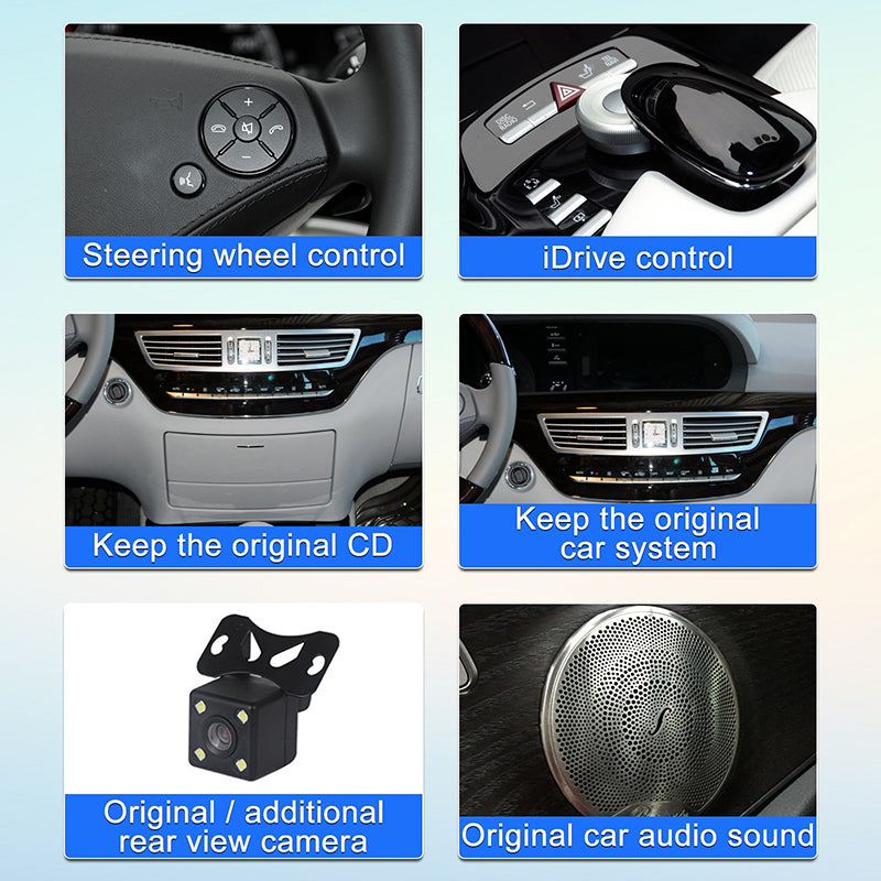 Android10 Bluetooth Car Stereo Radio for Mercedes-Benz S Class W221 2005-2013 Multimedia Player IPS GPS Navigation Carplay&Audio